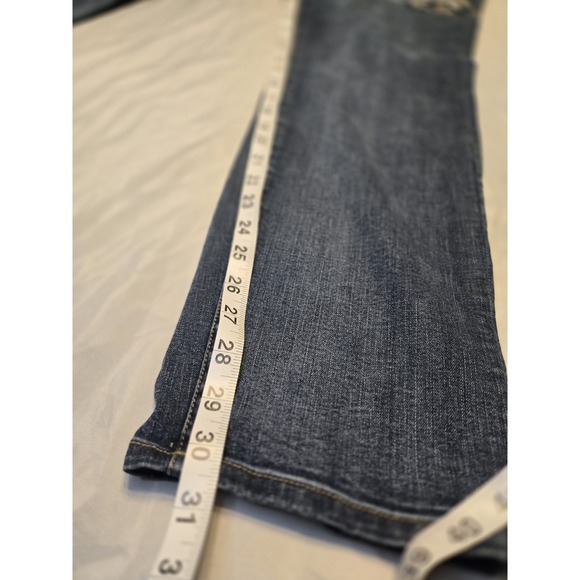 Tribal Jeans Boyfriend Embroidered Jeans Womens 14 (35×30.5") Floral Blue Boho - Picture 3 of 11